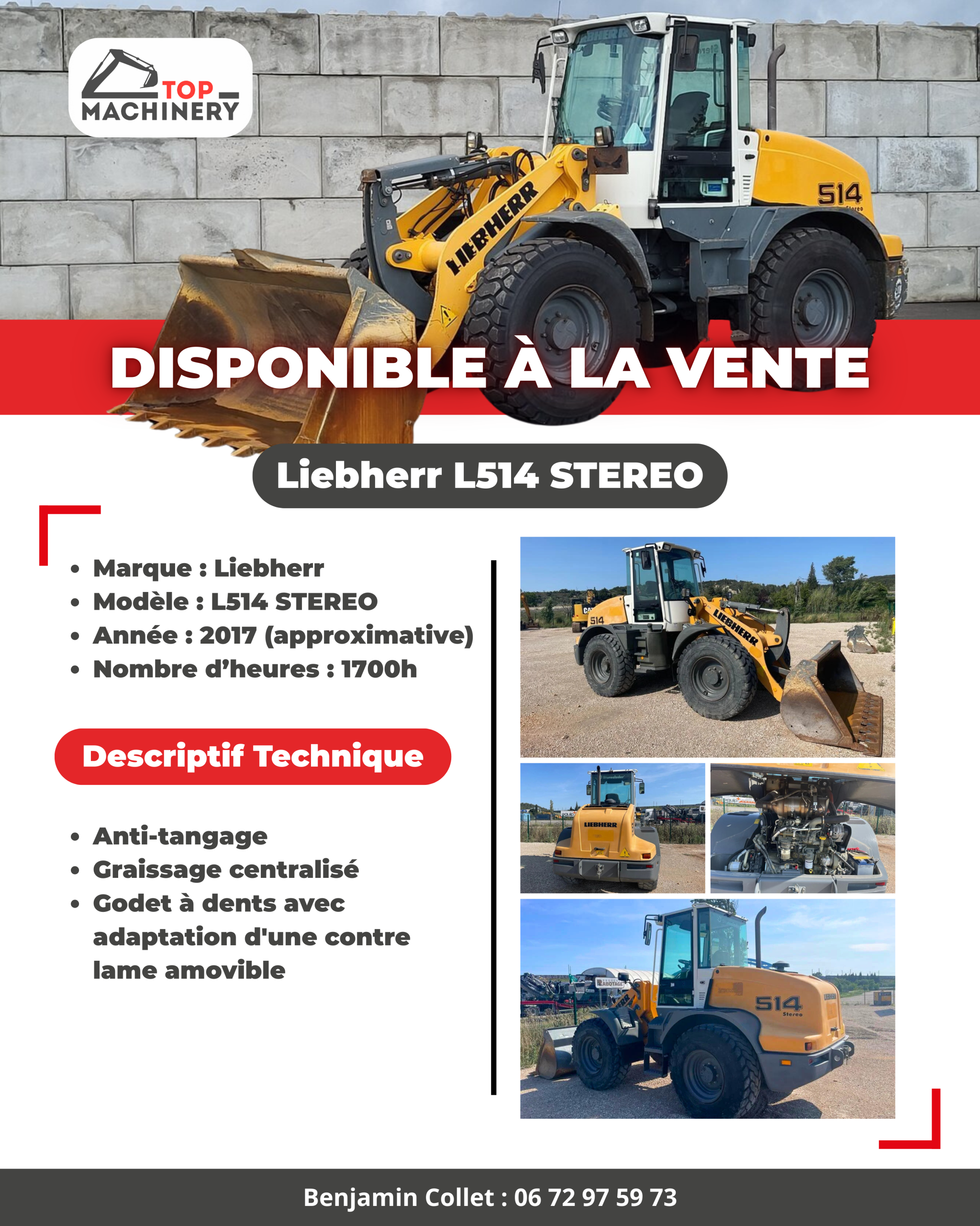 Présentation commerciale TOP MACHINERY — Liebherr L514 STEREO