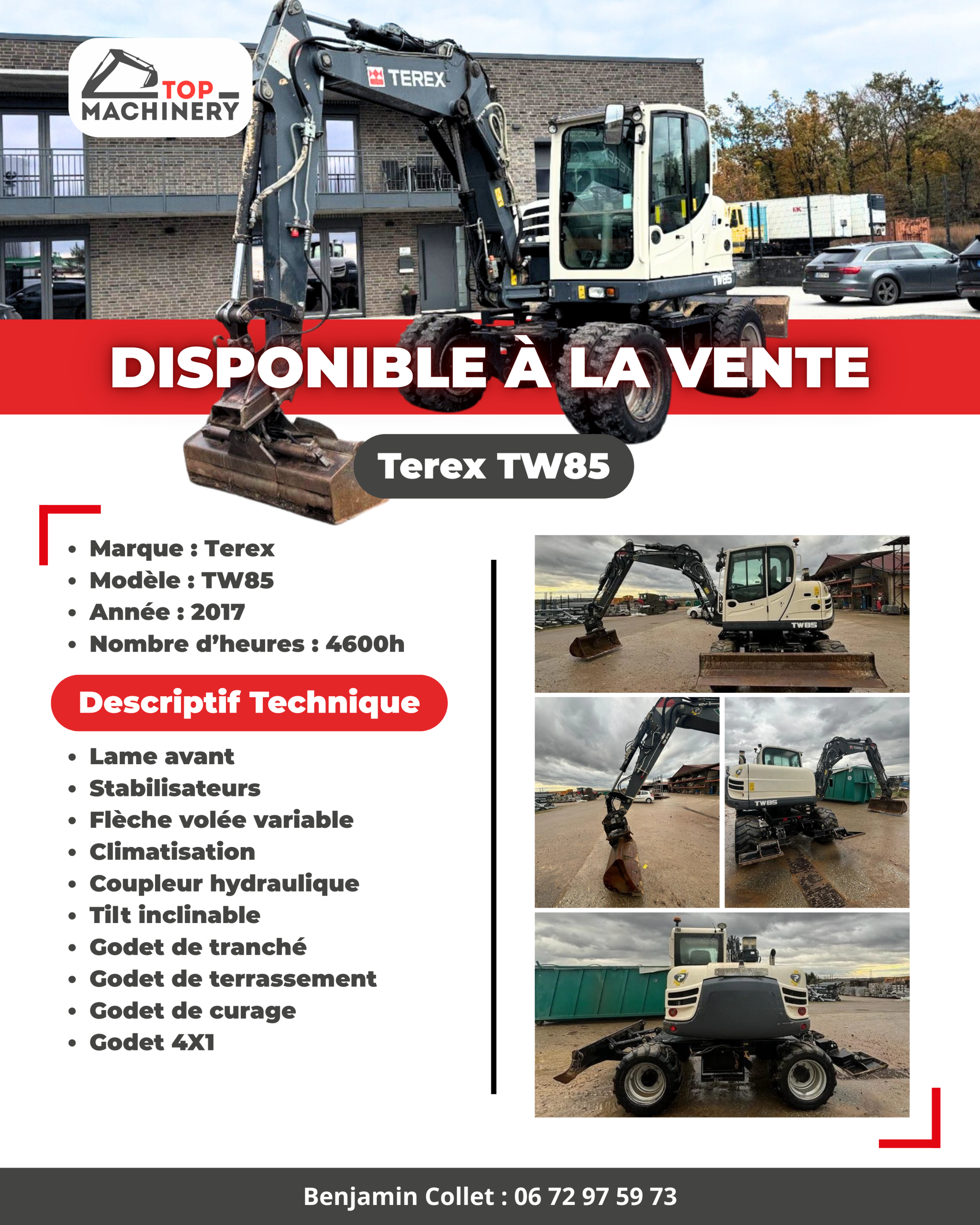 Présentation commerciale TOP MACHINERY — Terex TW85