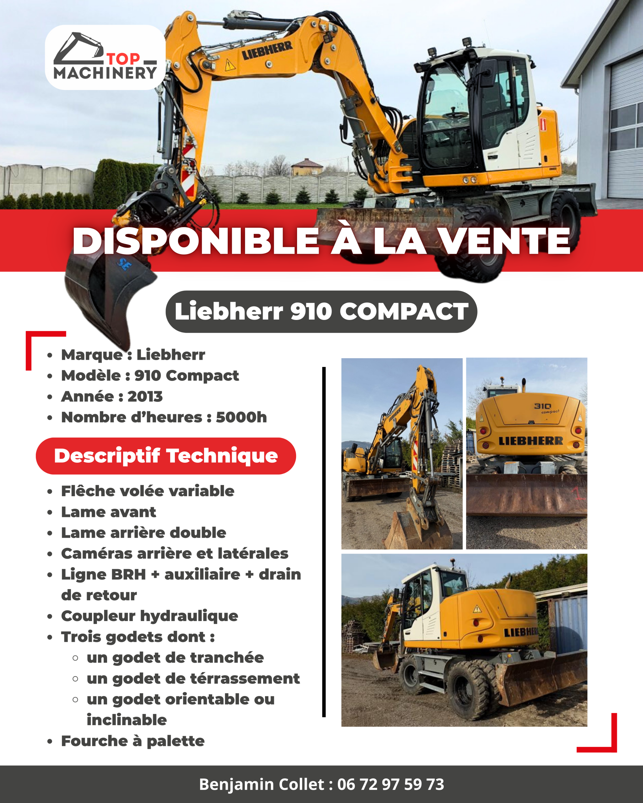 Présentation commerciale TOP MACHINERY — Liebherr 910 COMPACT